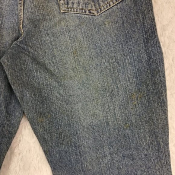 Vintage Abercrombie & Fitch Womens Jeans Flare Button Fly Blue Denim 12 - Picture 12 of 14
